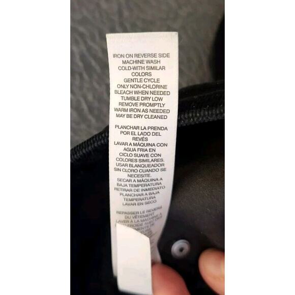 Chico's Corduroy Pants Womens Sz 2 US L Black Straight Leg Stretch Fine Wale - Picture 8 of 9